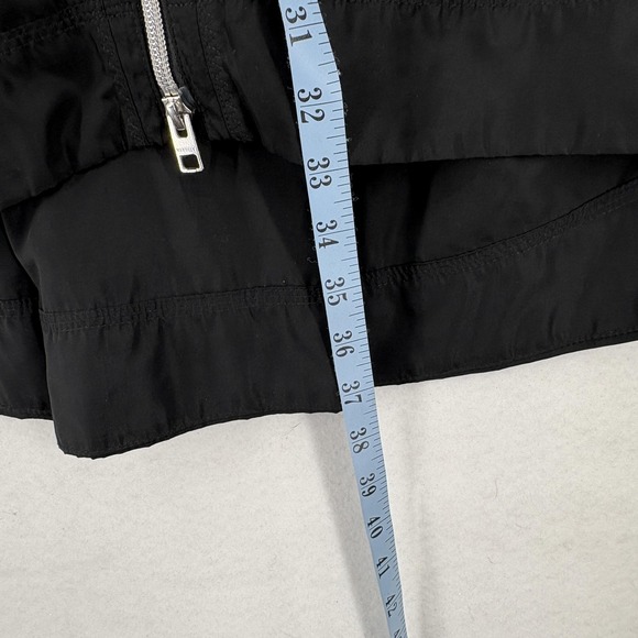 Athleta Endless Rain Jacket Womens Small Black Hooded Long Windbreaker Full Zip - Picture 7 of 15